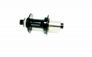 Butuc spate Quanta M4ER, alu, 36H, M12x148mm, 5rulmenti, caseta Cr-Mo 8/9/10/11pinioane, frana disc Center lock, negru, OEM