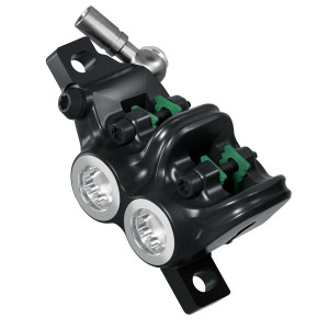 Caliper MT5 eSTOP black, rotatable tube connection, incl. brake pads, from MY2020 (PU = 1 piece)