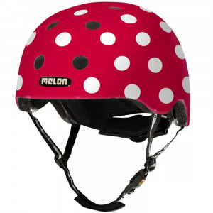 Casca ciclism Melon Dotty White, rosu