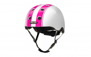 Casca ciclism Melon Double Pink White, alb/roz