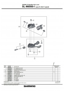 Colier prindere Shimano SL-M8000 ISPEC-II dreapta