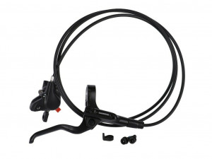 Frana pe disc hidraulica dreapta spate, maneta:BL-MT201, etrier:BR-MT200 1,700mm, negru