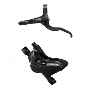 Frana pe disc set asamblat Shimano , J-KIT, BL-MT401(L), BR-MT420(F), fara adaptor, placute resin fara aripioare de racire