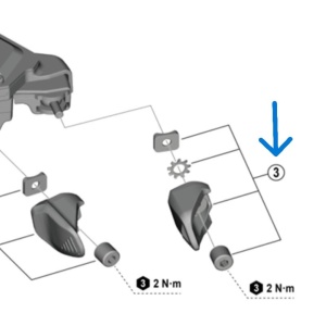 Levier Y SHIMANO Pt. SW-M9250-R/IR
