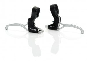 Manete frana set XLC grip BL-V02 alum., black/silver