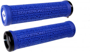 Mansoane ODI Griffe Stay Strong v2.1 albastru, 135mm lock-on negru