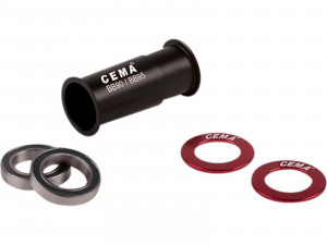Monobloc BB90-BB95 for Shimano W: 90,5/95 x ID: 37 mm Ceramic - black/red