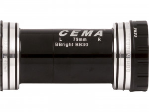 Monobloc BBright46 for Shimano W: 79 x ID: 46 mm Stainless Steel - Black, Interlock