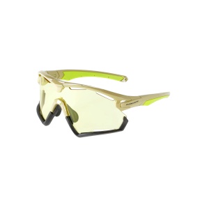 Ochelari ciclism KROSS Braker, Bej/Verde