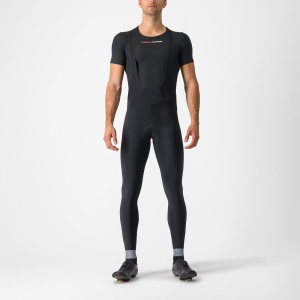 Pantaloni lungi cu bretele CASTELLI Tutto Nano, Negri