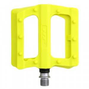 Pedale plastic cu rulmenti HT-PA 12 galben neon