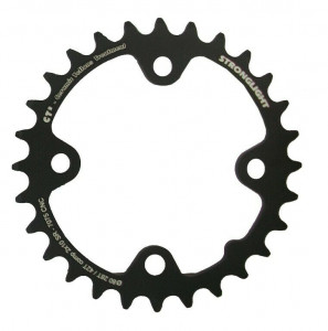 Placa pedalier Stronglight MTB f.Sram 2x10 INSIDE 27T, aluminiu, negru