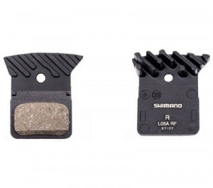 Placute de frana Shimano L05A-RF cu arc, cu aripioare de racire, 1 pereche, ambalat ind.