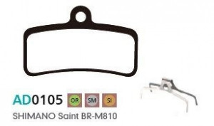 Placute frana Ashima AD0105, semi-metalice, compatibile Shimano Saint BR-M810