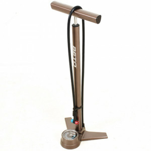 Pompa Beto MP-156AGE, mare, alu, cu talpa, cap dublu, manometru, 240psi, maro, AM