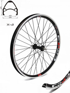 Roata Crosser X3 36H 26' Spate QR neagra