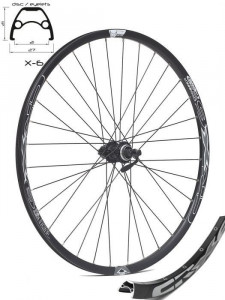 Roata CROSSER X6 32H 27.5" Spate QR Disc Caseta capsata butuc SHIMANO TX505 Centerlock negru