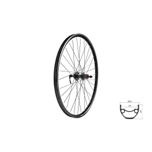 Roata spate KLS DRAFT DSC 23 R, 28/29", 32h, Negru