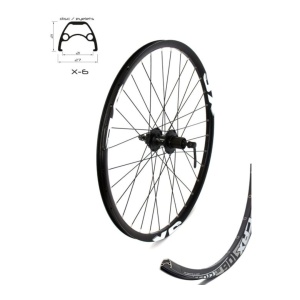 Roata Spate Roata Spate CROSSER X6 32H 26'' QR - Frana disc (CenterLock) cu Butuc Shimano AFHTY5057BZBL | capsata