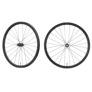 ROTI SHIMANO WH-RX870-700C, GRX, FATA & SPATE, 24H/24H, 11/12 VIT., OLD 100/142MM, AX E-THRU 12MM, CU BANDA TUBELESS, PT. ROTOR CENTER LOCK