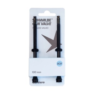 Schwalbe SCV Clik Valve Valve Tubeless 100mm Negru Aluminiu 2 Bucati