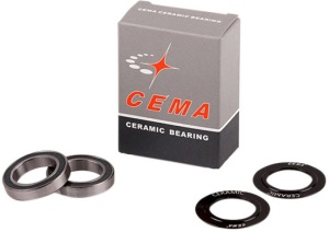 Set Rulmenți CEMA BB 86386 Interlock, ceramic, diametru ax 30 mm, argintiu-negru