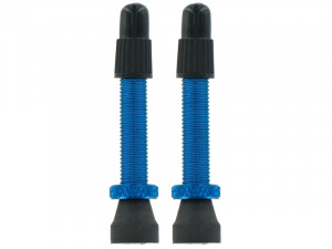 Set valve presta tubeless Var Tools din aluminiu 35 mm albastru 2 buc