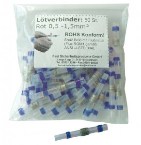 solder connector for light cable blue poly bag a 50 pcs.