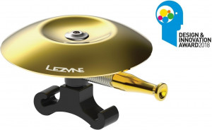 Sonerie Lezyne Classic shallow brass bell, black mount