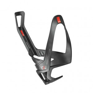 Suport bidon Elite Rocko CARBON, negru mat/rosu