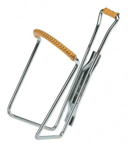 Suport bidon Vintage Zefal chrome cu piele