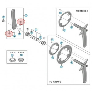 Surub cu saiba Shimano pt. colier (M6 x 19)