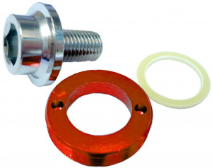 Surub pedalier S-Shun SS-664 autoextractor M8x1.0x16L portocaliu