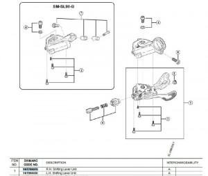 Unitate de schimbare a vitezelor Shimano SL-M980 dreapta