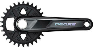 Angrenaj Pedalier Shimano Deore FC-M6120-1, foaie 30T, brat 175mm, pt. 12 Vit. pe spate