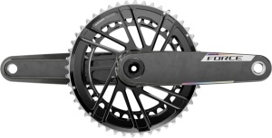 Angrenaj pedalier SRAM Force E1, complet cu brațe și foi 48-35T, 172,5 mm, X-Range, DUB, 12 viteze, aluminiu negru
