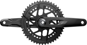 Angrenaj pedalier SRAM Rival E1, complet cu brate si foi 48-35T, 165 mm, X-Range, DUB, 12 viteze, aluminiu, negru