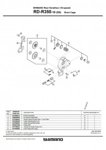 Ansamblu B-AXLE Shimano RD-R350-10