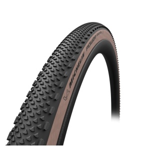 Anvelopa pliabila MICHELIN Power Gravel 28", 700x57C, 57-622, TS TLR, Negru/Maro