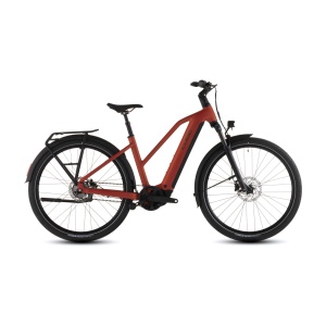 Bicicleta Electrica Cube TOURING HYBRID COMFORT SLX 800 TRAPEZE, Chilli CHROME, 2026 – 28"