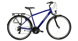 Bicicleta Kross TRANS , Albastru închis / Argintiu / Lucios 2025, L - 28"