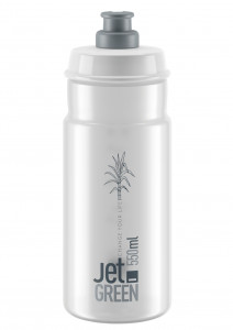 Bidon Elite Jet Green 550ML, TRANSPARENT/GREY, ORGANIC PLASTIC