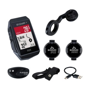 Bike computer Sigma Rox11.1 transm. set black, incl. speed+heart rate+cadence