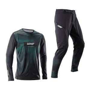 Bluza si Pantaloni LEATT Ride Kit MTB 1.0, Negru/Verde