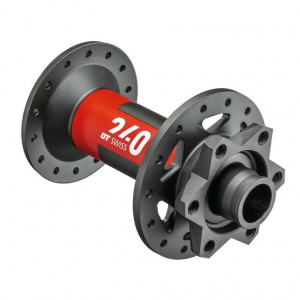 Butuc Fata DT Swiss 240 MTB frana disc 110mm/15mm TA BOOST, IS 6-BOLT, 28H