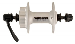 Butuc fata Shimano Deore HB-M475-L 32H old 100mm ax 108mm QR 133mm 6-suruburi agrintiu