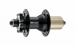 Butuc spate Fastace DA201R, alu, 36H, ax M10x135x145mm, 4rulmenti, caseta alu 9/10/11pinioane, frana disc (6suruburi) negru, OEM