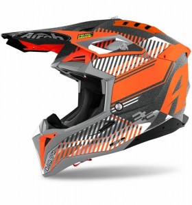 Casca Airoh Aviator 3 Wave Orange Chrome 2021 Carbon