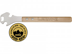 Cheie pedala Lezyne Classic, maner de lemn,15mm Wrench, incl. deschizator sticle