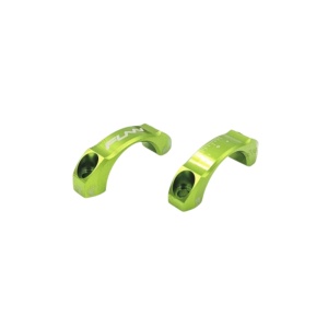 Cleme frontale pentru pipa Funn Equalizer 35mm, cu ridicare 0 &10mm, verzi, AM